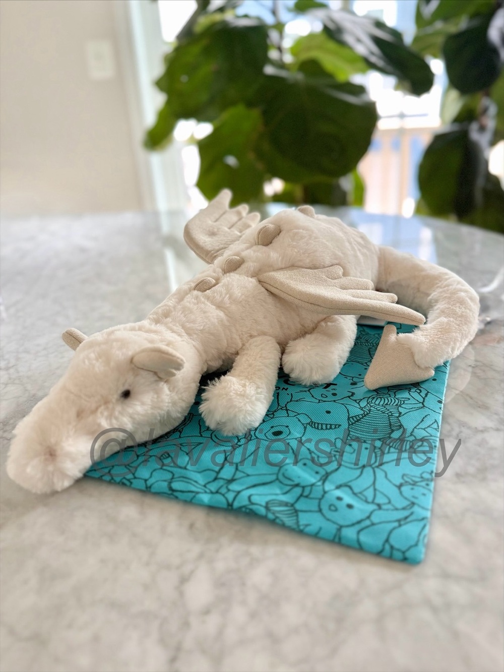 Jellycat Snow Dragon Size Large NWT Authentic